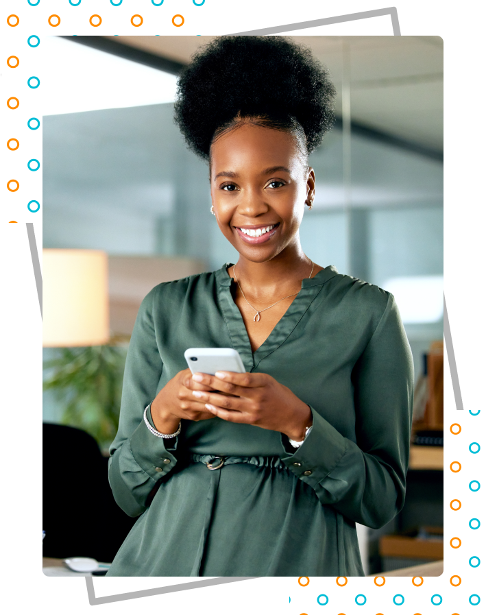 Fille utilisant une app